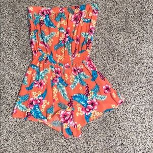 Strapless Tropical flowy “Jumper”